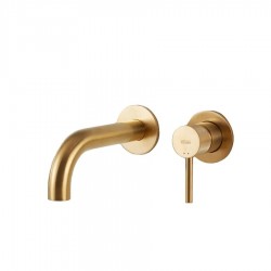 Εντοιχισμένη Μπαταρία Νιπτήρα Αναμεικτική Ορειχάλκινη Armando Vicario Industrial Brushed Gold 512045-201 Χρυσό